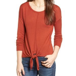 Madewell Rusty Torch Modern Tie-Front Sweater